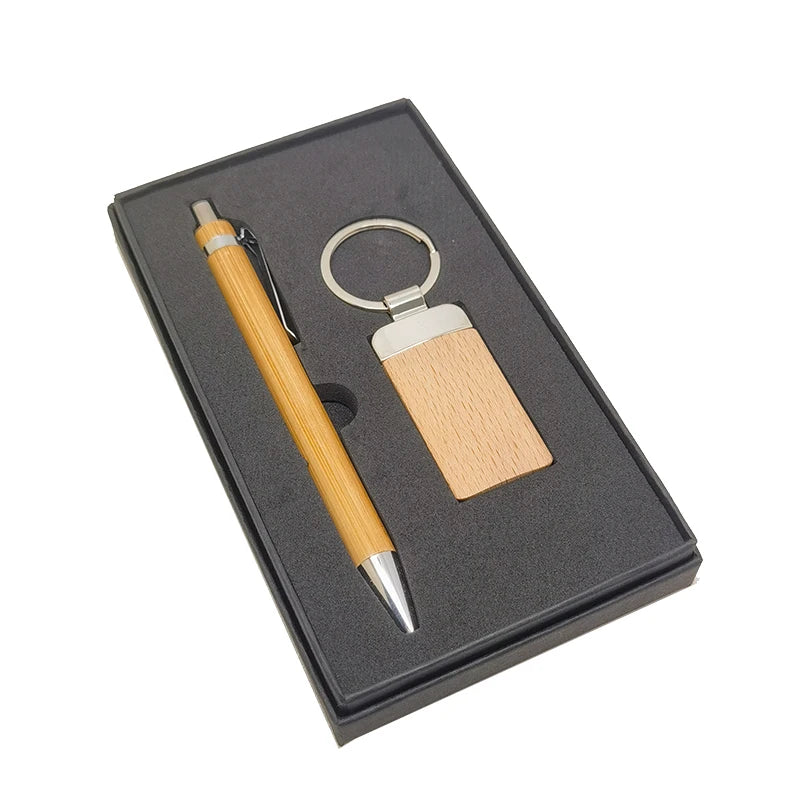 Promotional Stationary Gift Set Giveaway Custom Logo Keychain As Small Gift for Business Corporate Gift Sets