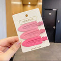 New Arrival Simple Fashion Hair Clips Set of 3 Color Gradient Hairpins 6.5cm Small Metal Clips for Girls Hair Accessories