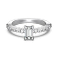 Dylam Hot Selling Shiny Cz Cubic Zirconia Ring Wedding Band Baguette S925 Sterling Silver Eternity Diamond Rings Jewelry Women