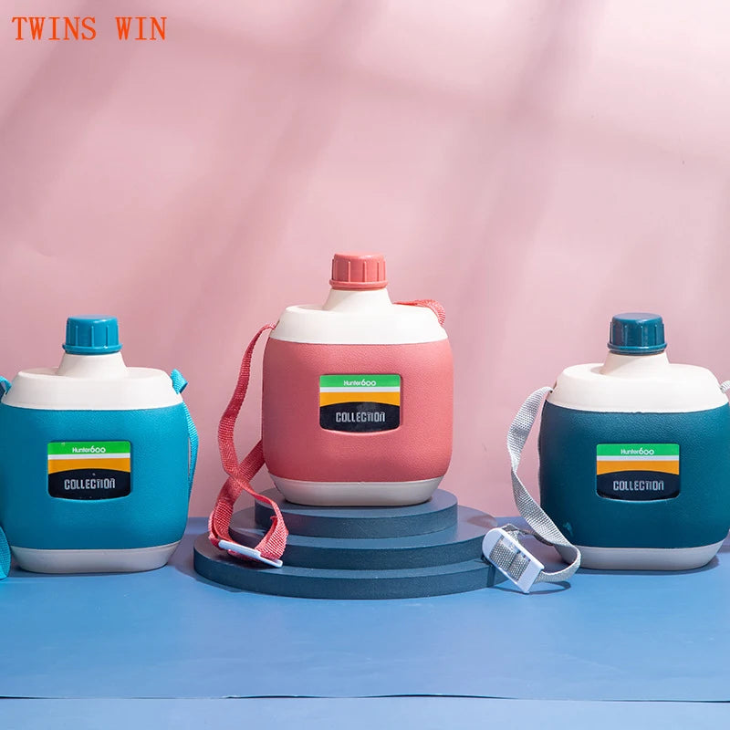 1100ml Creative Children's Sports Kettle Outdoor Portable Kettle Plastic Lovely sealed Kids Water Bottle