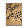New Chinese Style Ink Bamboo Brass 3D Copperplate Etching for Hotel Decor