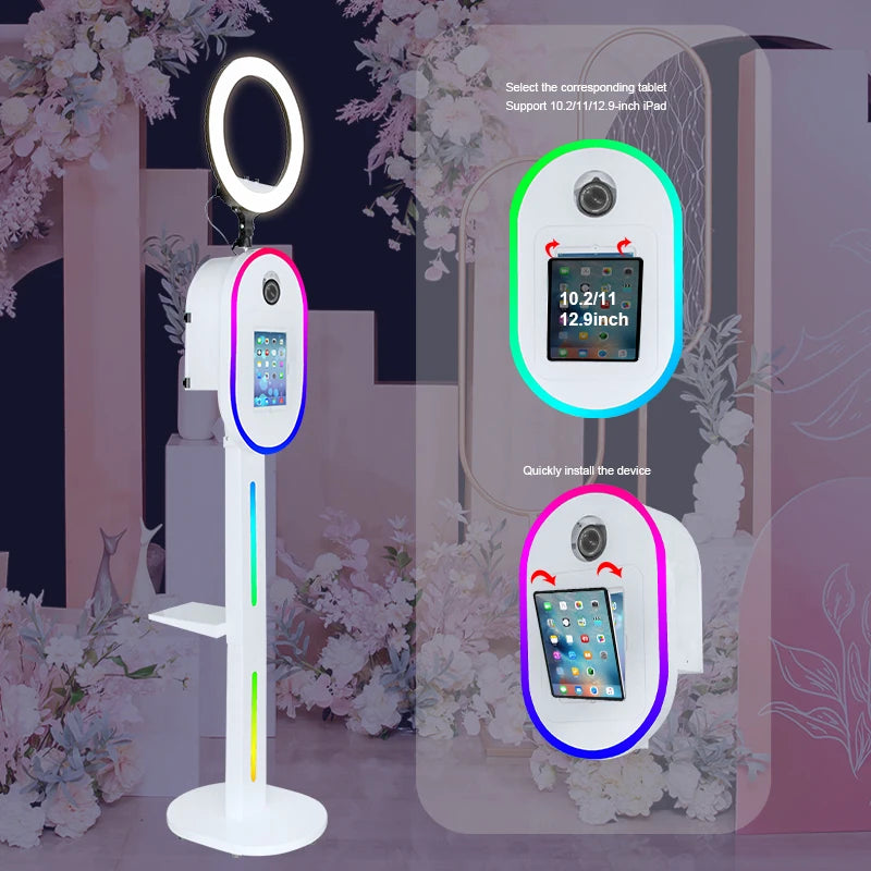 Oval iPad Dslr Selfie Photo Booth Shell iPad Camera Photobooth Machine for Wedding Party Events
