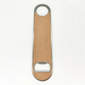 Blank Wood Bottle Opener Stainless Steel Covered Thin Wood Sheet Blade Bottle Opener
