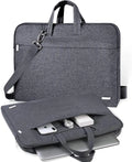 Durable 15.6-Inch Laptop Tablet Carrying Case Water-Repellent Polyester Fabric Business Casual School Bag for Students