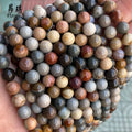 4/6/8/10/12mm Round Smooth American Picture Jasper Beads Natural Gemstone Loose Beads for Jewelry Making