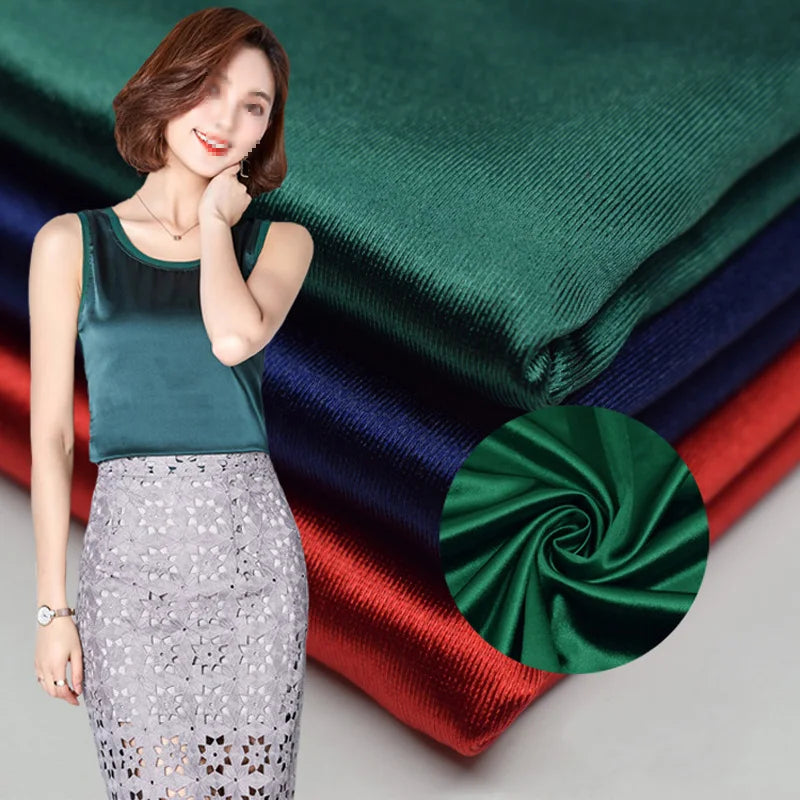 Factory Price 250gsm Heavyweight 4 Way Stretch Breathable Tear-Resistant Knitted Casino Satin Fabric 90% Polyester 10% Spandex