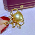 R941 11-12mm Natural Freshwater Pearl Ring Accessory 925 Sterling Silver Adjustable Size Engagement Jewelry Ring for Women