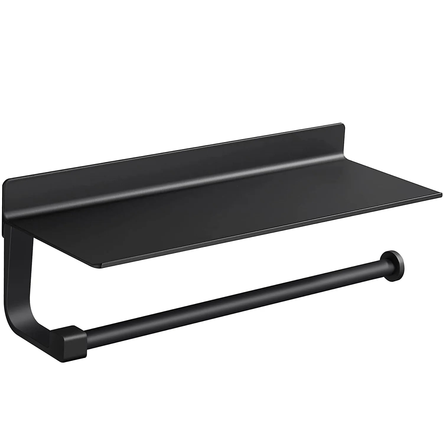 Modern Hotel Stainless Steel Nickel Wall-Mounted Toilet Paper Holder with Phone Shelf