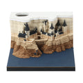 Hot Selling Fantasy Castle Paper Crafts Office Cultural and Educational  3D Memo Pad With Lighted Desktop Decoration