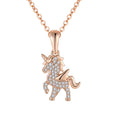 925 Sterling Silver Custom Pendant Jewelry Rose Gold Plated Fashion Personality Animal Unicorn Custom Pendant