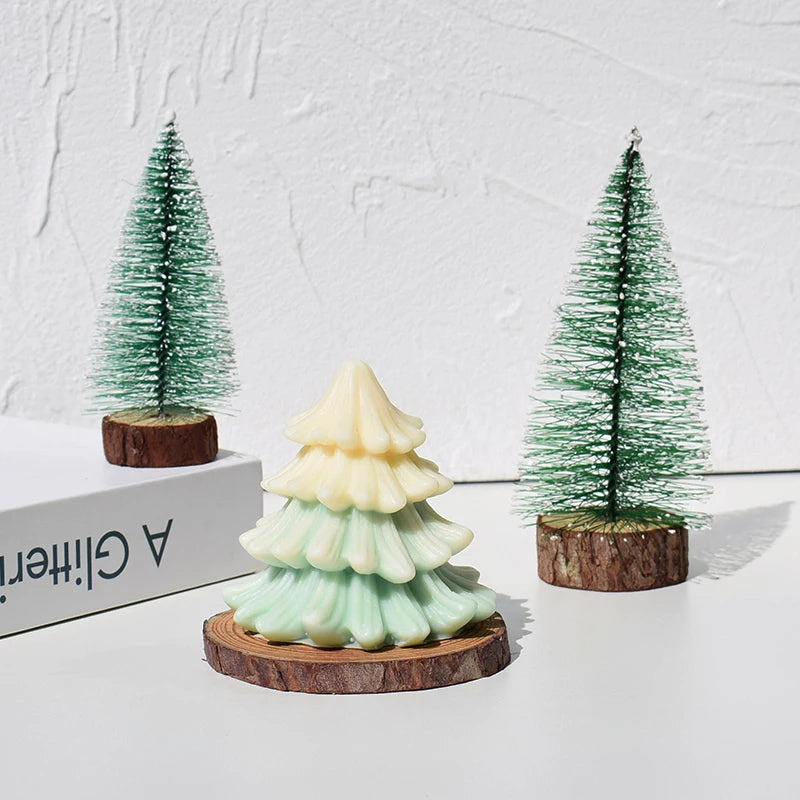DIY Crystal Dropping Glue Pine Aromatherapy Gypsum Candle Snowflake Bubble Pine Christmas Tree Silicone Mold