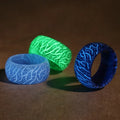 Fashion Multi Color Magical Rings Chunky Resin Change Color Crack Luminous Ring