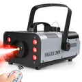 U`King 1200W Stage Light Fog Machine with RGB 6LEDs Stage Light Smoke Haze Generator Remote Controlled Stage Effect Equipment