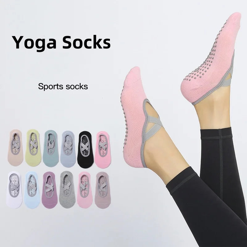 Black Yoga Custom Stock Professional Sports Anti-slip Gym Yoga Studio Skidproof Pilates Socks Color Match Yoga Socks for Women