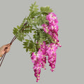 High Quality 3 Branches Artificial Wisteria Flowers Real Touch Silk 108cm Hanging Wedding Valentine's Day Christmas Thanksgiving