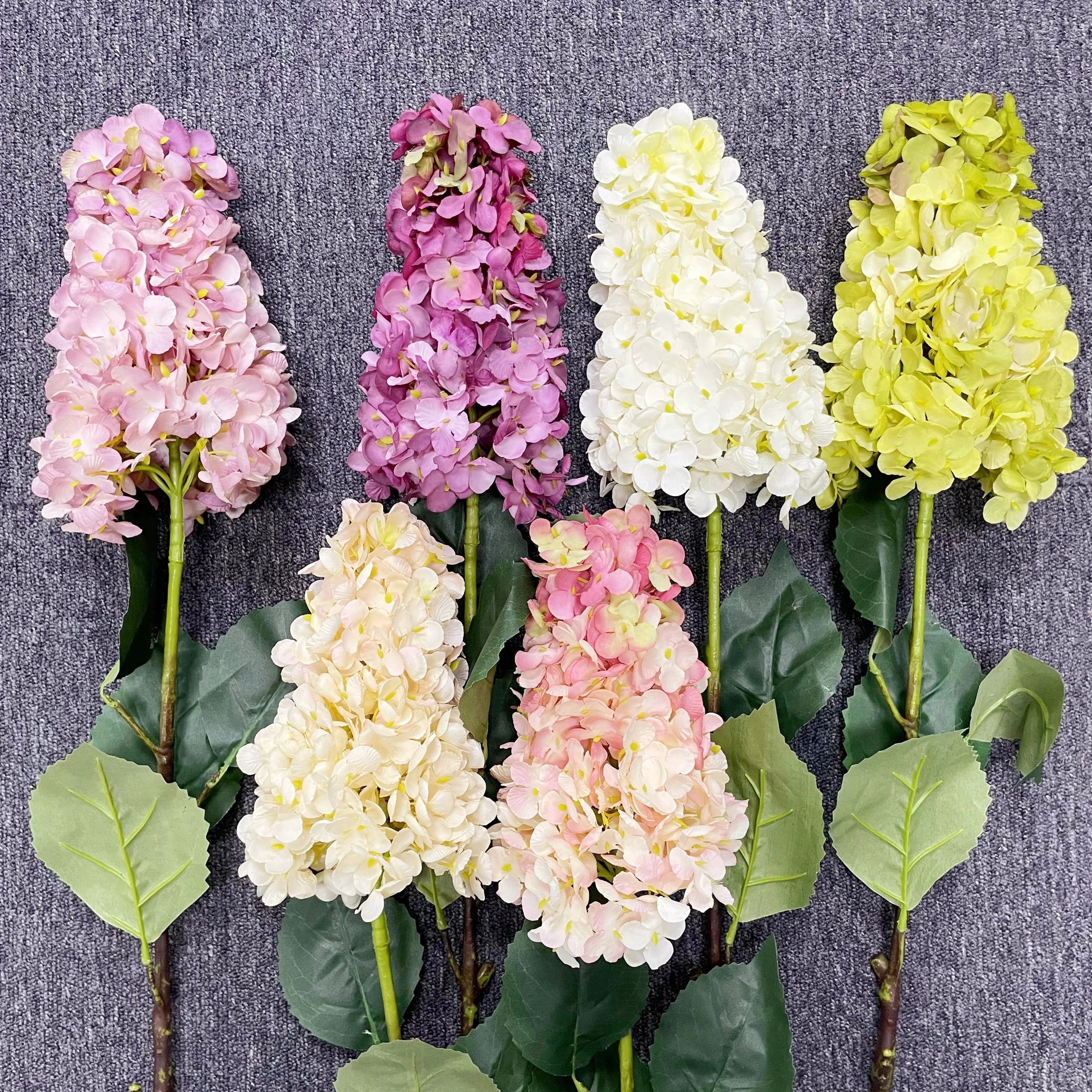 Vv294 Wholesale 6 Colors Hydrangea Large Size Hydrangea Flower Artificial Flowers Silk Flowers Wedding Living Room Coffee Decor