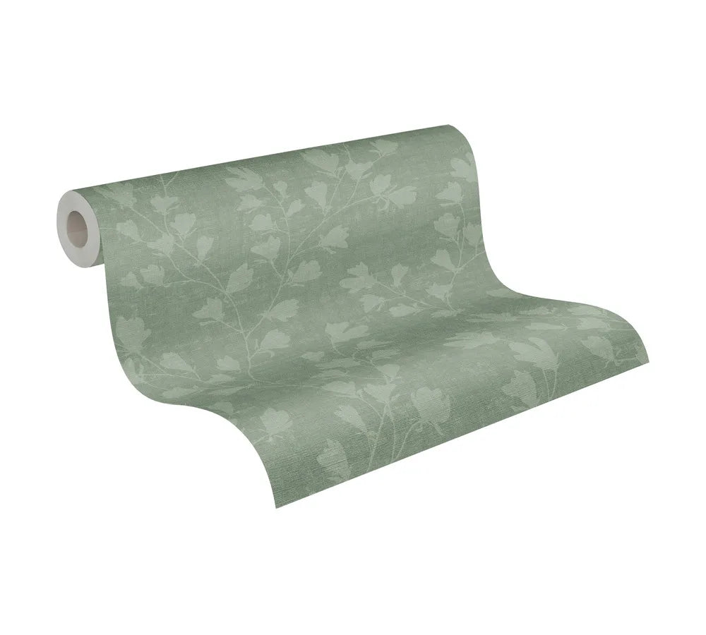 Modern Luxury Botanical PVC Wallpaper Mould-Proof Tropical Plant Retro Green Leaf Lowkey Elegant for Bedroom Living Room Decor