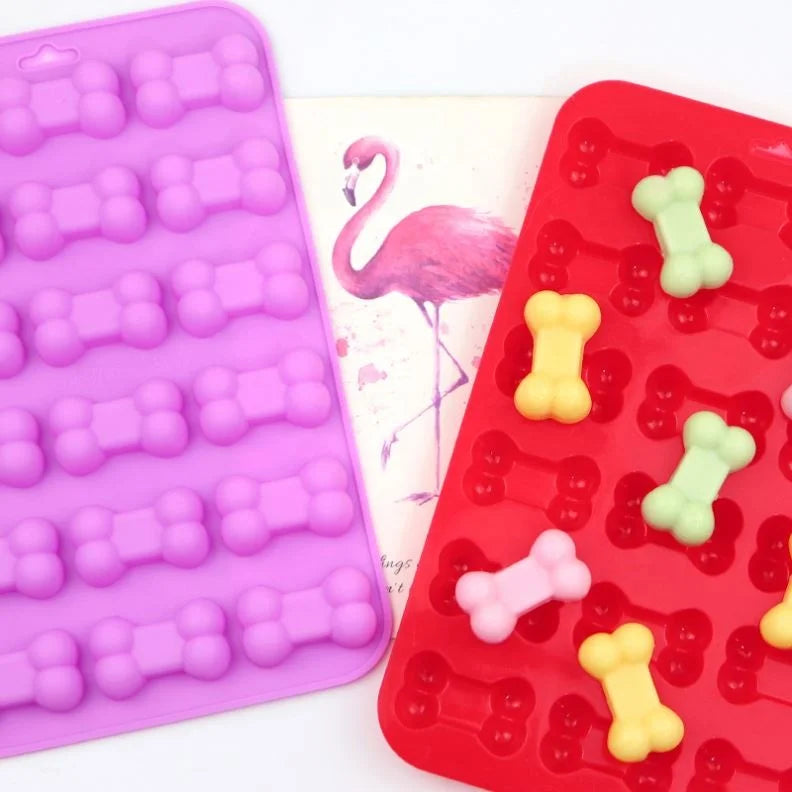 Factory Stock 150 Silicone Cake Mould with Bone Shape18 Cavity Bakeware Cake Baking Dog Bone Shape Silicone Mold