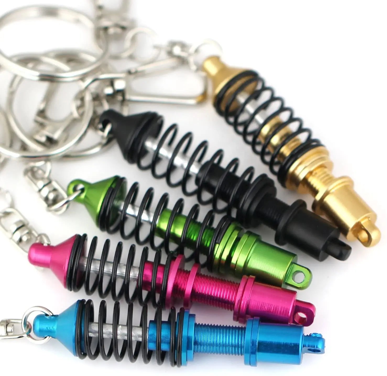 Car Club Outdoor Man Coilover Creative Hot Auto Part Model Accessories Shock Absorber Shape Keychain Keyring Key Chain Ring