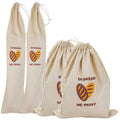 Artist-sewn hand-printed linen bag handmade blockprint wheat Bag