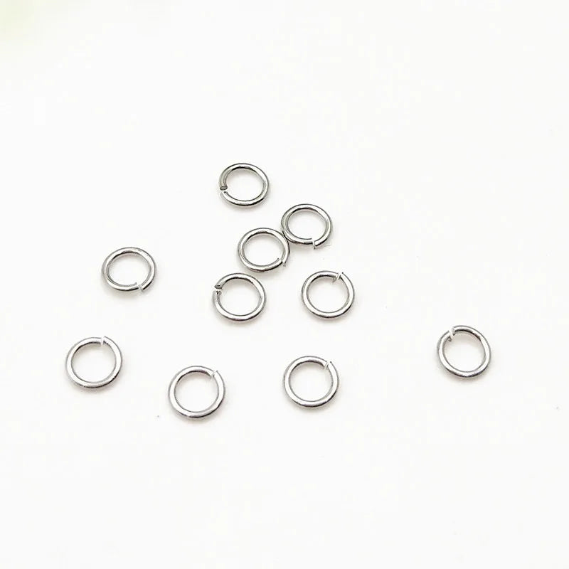 500pcs/bag 316L Stainless Steel  Jump Ring Jewelry Findings Jump Open Ring3-15 MmWHOLESALE BULK DIY Accessories