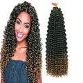 Water Wave Crochet Braiding Hair Synthetic Deep Curly Ocean Wave Crochet Bohemian Deep Tiwist Hair Extensions