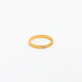 High End 18K Plain Gold Irregular Hammered Grain Zirconia Dainty Rings Stainless Steel Trendy Simple Gold Plated Jewelry