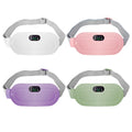 Portable ABS Material Pink/White Heating Pad for Period Cramps Relief Rechargeable 3 Heat Levels 4 Speed Vibration Massage Womb