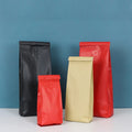 Customizable 100g 250g 1kg Food Grade Ziplock Coffee Bags Flat Bottom Stand Resealable Pouches Paper Packaging for Coffee Sugar
