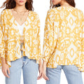 Casual Tie at Waist Short Front Long Back Chemises Pour Dames V Neck Women Shirts Blouse