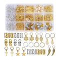 Wholesale 200pcs Braiding Hair Rings 12 Style Jewelry for Braiding Hair Dreadlock Jewelry Hair Beads Braid Accessories