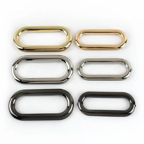 Meetee BF932 75/88mm Oval Rings Bag Part Accessories Alloy O Ring Handles Handbag Hardware Frame Kiss Clasp Clutch Buckles