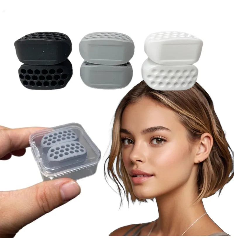 2pcs Silicone Jaw Jawline Exerciser Jaw Exerciser for Women Jaw Exerciser Customised Brand