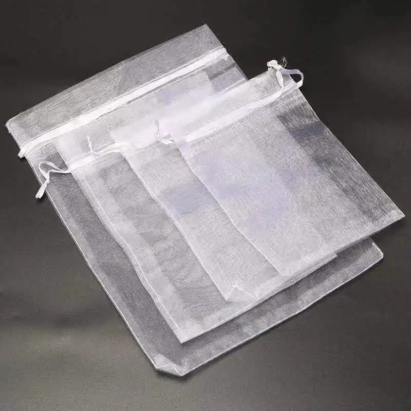 Bulk Wholesale White Organza Bags 12*9 cm Stone Gift Bag for Gift