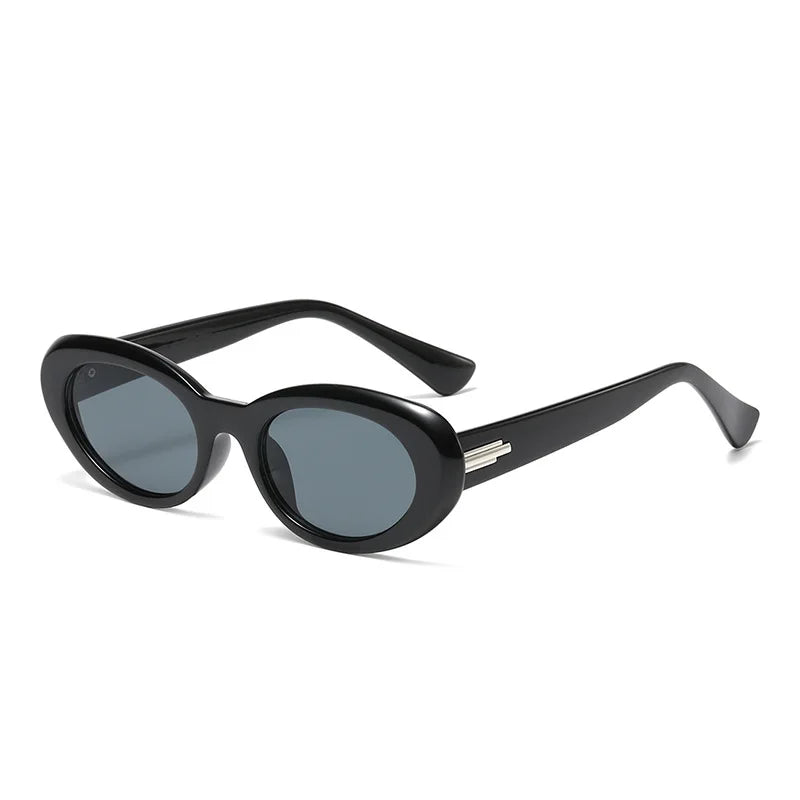 GWTNN OEM Gafas De Sol Ovalados Retro Black Oval Fashion Sunglasses Vintage