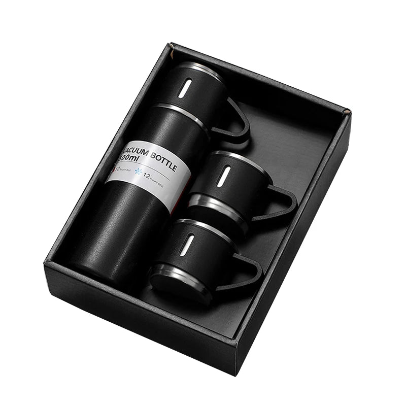 Factory Price Wholesale 500ml Travel Business Gift Thermos Vacuum Bottle Set Cup Travel Mug and 3 LIDS