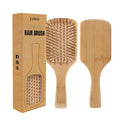 Scalp Massaging Bamboo Wood Hair Brush with Custom Logo Hair Brush for Paddle Detangling Hair