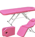 SW Beauty Bed Set Pink PU Leather Massage Table Beauty Bed Set Metal Frame 24 Density Foam 300kg Load Capacity