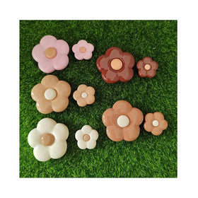 26mm 46mm Colorful Resin Flowers Flatback Cabochon DIY Jewelry Craft Scrapbooking Decoration