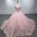 Jancember 6525 Elegant Off Shoulder Pink Ball Gown Evening Party Dresses