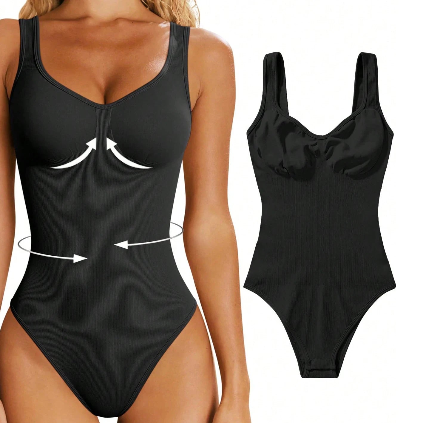 New Yoga Women's Gym Sleeveless Ribbed Knitted Abdominal Contraction Body Shaping  One Piece Jumpsuits Playsuits