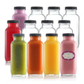 12oz 16 oz 250ml 350ml 500ml French Square Beverage Bottles With Lids Vintage Water Bottles Glass Drinking Bottles