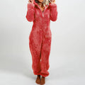 L230739 Custom Sleepwear Dinosaur Unicorn Flannel Pijama Women's Fleece and Thick Home Service Fleece One-Piece Jumpsuit Pajamas