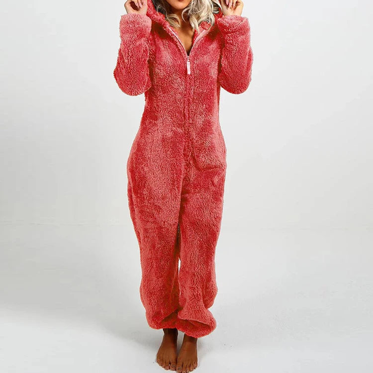 L230739 Custom Sleepwear Dinosaur Unicorn Flannel Pijama Women's Fleece and Thick Home Service Fleece One-Piece Jumpsuit Pajamas