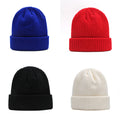 Custom Logo Classic Premium Quality Hat Winter Low Price Plain Knitted Hat Cuffless Unisex Knit Beanie