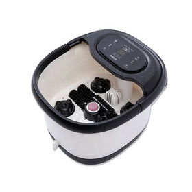 Motorized Electric Foot Bath Spa Massager with 8 Massage Balls Rollers Pumice Stone ABS Plastic Adjustable Temperature 35-48