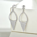 Rhinestone Leaf Earrings Bling Bridal Earrings Custom Wedding Rhinestone Zircon Earrings Ear Wear