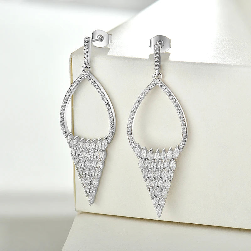 Rhinestone Leaf Earrings Bling Bridal Earrings Custom Wedding Rhinestone Zircon Earrings Ear Wear