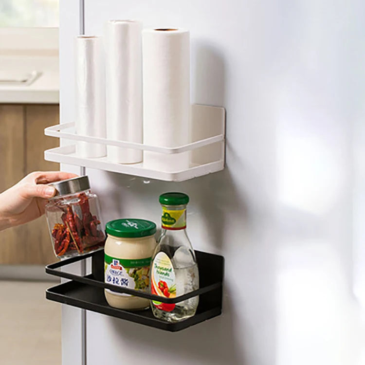 Metal Magnetic Kitchen Storage Rack Wall Hanging for Refrigerator Side
