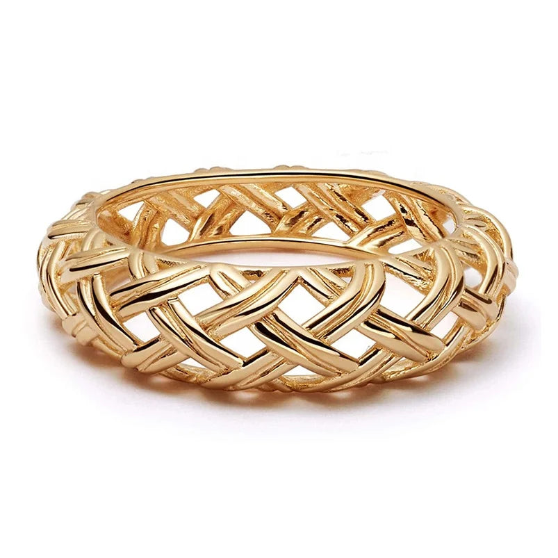Gemnel Daily Wear Wholesale Price Jewelry Chunky Dome Silver Ring 18k Gold